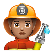 Emoji 🧑🏽‍🚒 Pompiere: Carnagione Olivastra su WhatsApp 2.21.11.17.