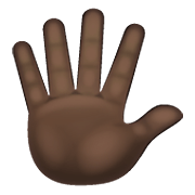 🖐🏿 Emoji Hand mit gespreizten Fingern: dunkle Hautfarbe WhatsApp 2.21.11.17.