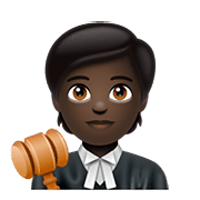 🧑🏿‍⚖️ Emoji Juiz No Tribunal: Pele Escura na WhatsApp 2.21.11.17.