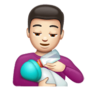 👨🏻‍🍼 Emoji Homem Alimentando Bebê: Pele Clara na WhatsApp 2.21.11.17.