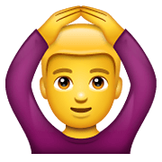 🙆‍♂️ Emoji Mann mit Händen auf dem Kopf WhatsApp 2.21.11.17.