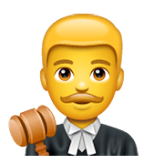 Émoji 👨‍⚖️ Juge Homme sur WhatsApp 2.21.11.17.