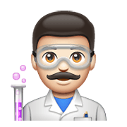 Emoji 👨🏻‍🔬 Scienziato: Carnagione Chiara su WhatsApp 2.21.11.17.