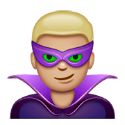 🦹🏼‍♂️ Emoji Homem Supervilão: Pele Morena Clara na WhatsApp 2.21.11.17.