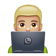 👨🏼‍💻 Emoji IT-Experte: mittelhelle Hautfarbe WhatsApp 2.21.11.17.