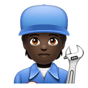🧑🏿‍🔧 Emoji Mechaniker(in): dunkle Hautfarbe WhatsApp 2.21.11.17.