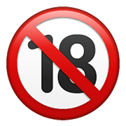 Emoji 🔞 Simbolo Di Divieto Ai Minorenni su WhatsApp 2.21.11.17.