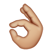 👌🏼 Emoji OK-Zeichen: mittelhelle Hautfarbe WhatsApp 2.21.11.17.