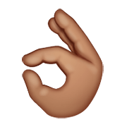 👌🏽 Emoji OK-Zeichen: mittlere Hautfarbe WhatsApp 2.21.11.17.