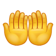 Emoji 🤲 Mani Unite In Alto su WhatsApp 2.21.11.17.