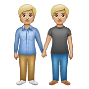 🧑🏼‍🤝‍🧑🏼 Emoji sich an den Händen haltende Personen: mittelhelle Hautfarbe WhatsApp 2.21.11.17.