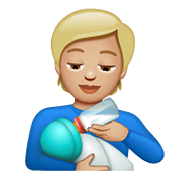 🧑🏼‍🍼 Emoji Persona Que Alimenta Al Bebé: Tono De Piel Claro Medio en WhatsApp 2.21.11.17.