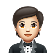 Emoji 🤵🏻 Persona In Smoking: Carnagione Chiara su WhatsApp 2.21.11.17.