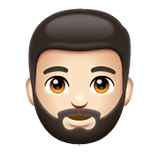 Emoji 🧔🏻 Uomo Con La Barba: Carnagione Chiara su WhatsApp 2.21.11.17.
