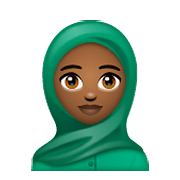 🧕🏾 Emoji Frau mit Kopftuch: mitteldunkle Hautfarbe WhatsApp 2.21.11.17.