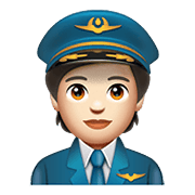 🧑🏻‍✈️ Emoji Pilot(in): helle Hautfarbe WhatsApp 2.21.11.17.