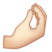 🤌🏻 Emoji zusammengedrückte Finger: helle Hautfarbe WhatsApp 2.21.11.17.
