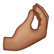 🤌🏽 Emoji zusammengedrückte Finger: mittlere Hautfarbe WhatsApp 2.21.11.17.
