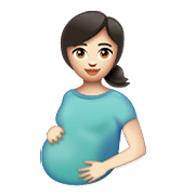 🤰🏻 Emoji Mujer Embarazada: Tono De Piel Claro en WhatsApp 2.21.11.17.