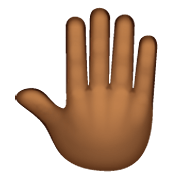🤚🏾 Emoji erhobene Hand von hinten: mitteldunkle Hautfarbe WhatsApp 2.21.11.17.