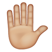 ✋🏼 Emoji Mão Levantada: Pele Morena Clara na WhatsApp 2.21.11.17.