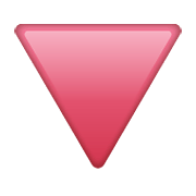 Emoji 🔻 Triangolo Rosso Con Punta Verso Il Basso su WhatsApp 2.21.11.17.