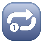 Emoji 🔂 Pulsante Di Ripetizione Della Riproduzione Di Una Traccia su WhatsApp 2.21.11.17.
