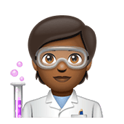 Emoji 🧑🏾‍🔬 Persona Che Lavora In Campo Scientifico: Carnagione Abbastanza Scura su WhatsApp 2.21.11.17.