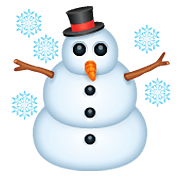 ☃️ Emoji Muñeco De Nieve Con Nieve en WhatsApp 2.21.11.17.