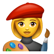 Emoji 👩‍🎨 Artista Donna su WhatsApp 2.21.11.17.