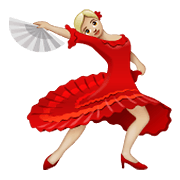 💃🏼 Emoji tanzende Frau: mittelhelle Hautfarbe WhatsApp 2.21.11.17.
