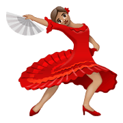 Émoji 💃🏽 Danseuse : Peau Légèrement Mate sur WhatsApp 2.21.11.17.