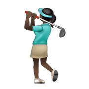 🏌🏿‍♀️ Emoji Mulher Golfista: Pele Escura na WhatsApp 2.21.11.17.