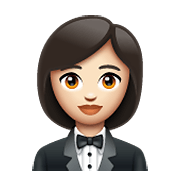 Emoji 🤵🏻‍♀️ Donna In Smoking: Carnagione Chiara su WhatsApp 2.21.11.17.