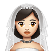 Emoji 👰🏻‍♀️ Donna con il velo: Carnagione Chiara su WhatsApp 2.21.11.17.