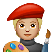 Emoji 🧑🏼‍🎨 Artista: Carnagione Abbastanza Chiara su WhatsApp 2.21.23.23.