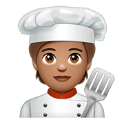 Émoji 🧑🏽‍🍳 Cuisinier (tous Genres) : Peau Légèrement Mate sur WhatsApp 2.21.23.23.