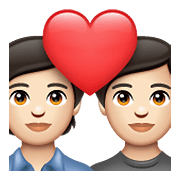 Emoji 💑🏻 Coppia Con Cuore, Carnagione Chiara su WhatsApp 2.21.23.23.