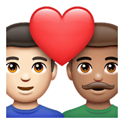 👨🏻‍❤️‍👨🏽 Emoji Pareja Enamorada - Hombre: Tono De Piel Claro, Hombre: Tono De Piel Medio en WhatsApp 2.21.23.23.