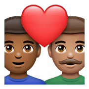 Emoji 👨🏾‍❤️‍👨🏽 Coppia Con Cuore - Uomo: Carnagione Abbastanza Scura, Uomo: Carnagione Olivastra su WhatsApp 2.21.23.23.