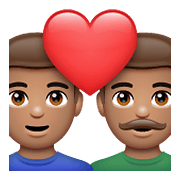 Émoji 👨🏽‍❤️‍👨🏽 Couple Avec Cœur - Homme: Peau Légèrement Mate, Homme: Peau Légèrement Mate sur WhatsApp 2.21.23.23.