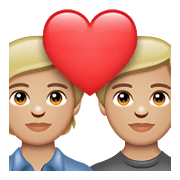 💑🏼 Emoji Pareja Enamorada, Tono De Piel Claro Medio en WhatsApp 2.21.23.23.