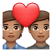 Émoji 💑🏽 Couple Avec Cœur, Peau Légèrement Mate sur WhatsApp 2.21.23.23.