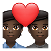 Émoji 🧑🏿‍❤️‍🧑🏿 Couple Avec Cœur: Personne, Personne, Peau Foncée sur WhatsApp 2.21.23.23.