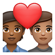 Emoji 🧑🏾‍❤️‍🧑🏽 Coppia Con Cuore: persona, persona, Carnagione Abbastanza Scura, Carnagione Olivastra su WhatsApp 2.21.23.23.