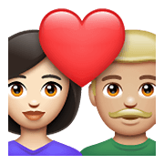 👩🏻‍❤️‍👨🏼 Emoji Pareja Enamorada - Mujer: Tono De Piel Claro, Hombre: Tono De Piel Claro Medio en WhatsApp 2.21.23.23.
