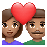 👩🏽‍❤️‍👨🏽 Emoji Pareja Enamorada - Mujer: Tono De Piel Medio, Hombre: Tono De Piel Medio en WhatsApp 2.21.23.23.