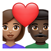 👩🏽‍❤️‍👨🏿 Emoji Pareja Enamorada - Mujer: Tono De Piel Medio, Hombre: Tono De Piel Oscuro en WhatsApp 2.21.23.23.