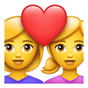 Émoji 👩‍❤️‍👩 Couple Avec Cœur : Femme Et Femme sur WhatsApp 2.21.23.23.