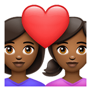👩🏾‍❤️‍👩🏾 Emoji Pareja Enamorada - Mujer: Tono De Piel Oscuro Medio, Mujer: Tono De Piel Oscuro Medio en WhatsApp 2.21.23.23.